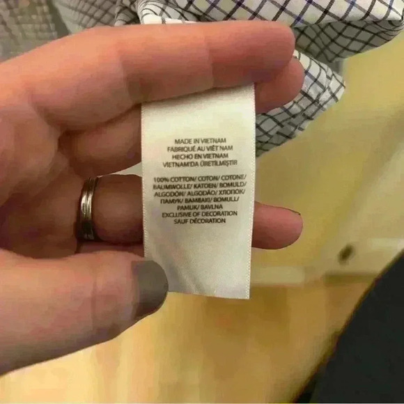 Ralph Lauren Classic Blue Windowpane Plaid Button Down Dress Shirt Size XL - Picture 5 of 5